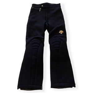 DESCENTE SKI PANTS Black Padded Downhill Stretch